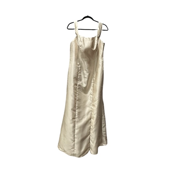 ALFRED SUNG D793 DRESS SATIN TWILL CHAMPAGNE Sz 12 NEW NWT OFF SHOULDER GOWN - Picture 4 of 7